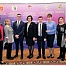 фото с министром образования ТО  главный специалист обкома Профсоюза Минакова Е.Н. (вторая слева) и  представители  Совета молодых педагогов ТО